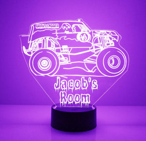 Custom Truck Night Lights with Name / 7 Color Changing LED Lamp III17