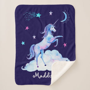 Personalized Unicorn Name Blanket II11