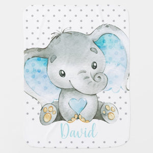 Personalized Elephant Blanket With Name IV02