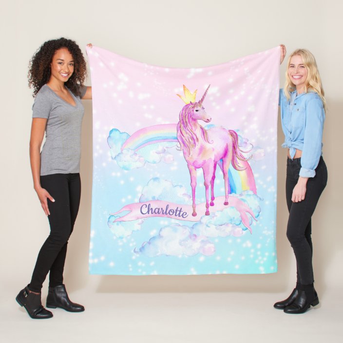Personalized Unicorn Name Blanket II08