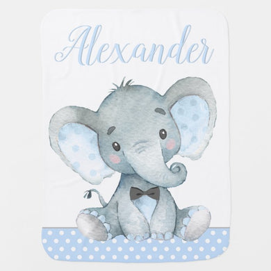 Personalized Elephant Blanket With Name IV03