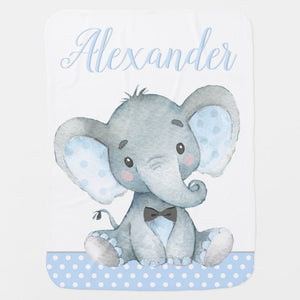Personalized Elephant Blanket With Name IV03