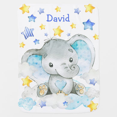 Personalized Elephant Blanket With Name IV05